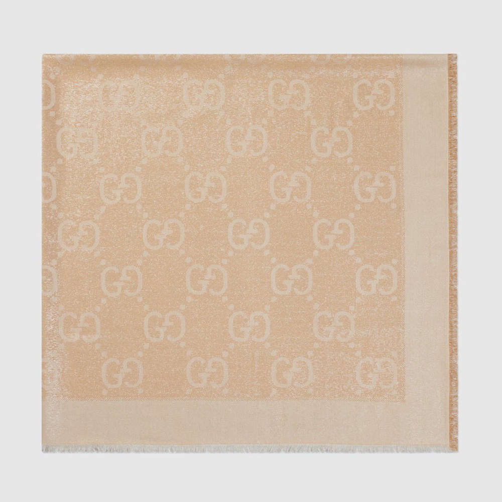 Gucci GG Lamé jacquard shawl - brand new in box.